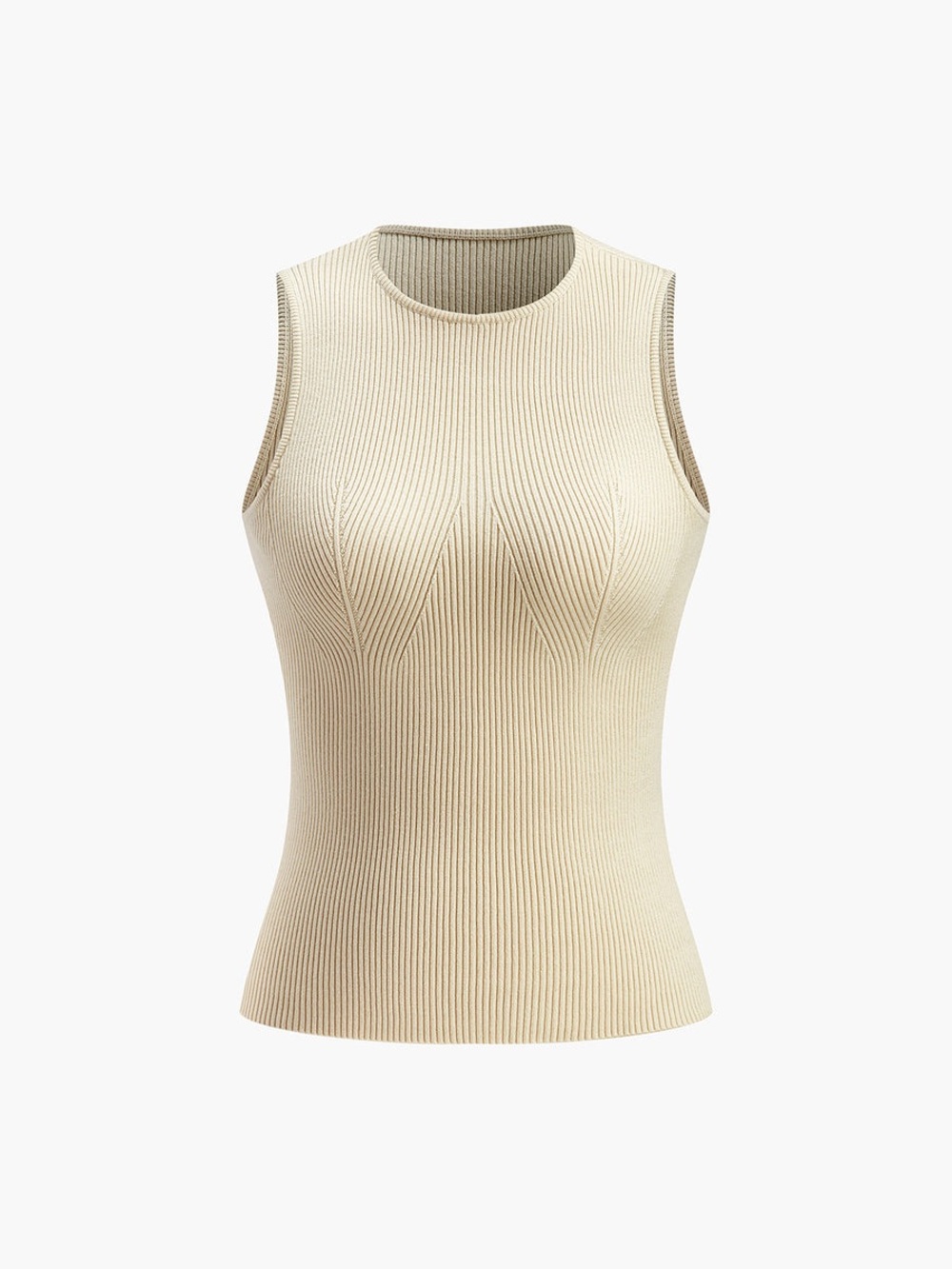 Commense Ribbed Knit Solid Basic Tank Top NWT